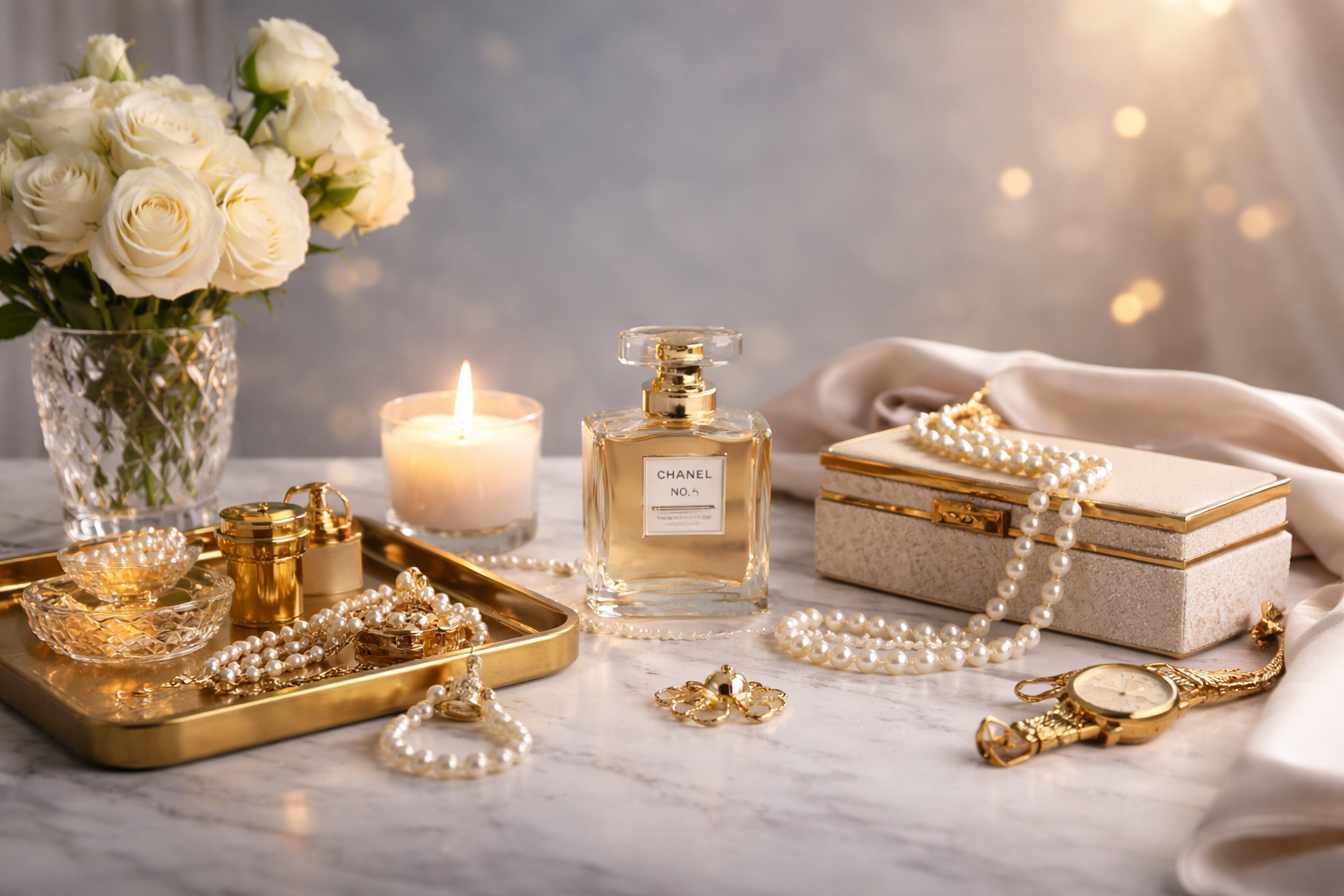 Royal Emporium luxury shop interior with golden lighting and elegant displays